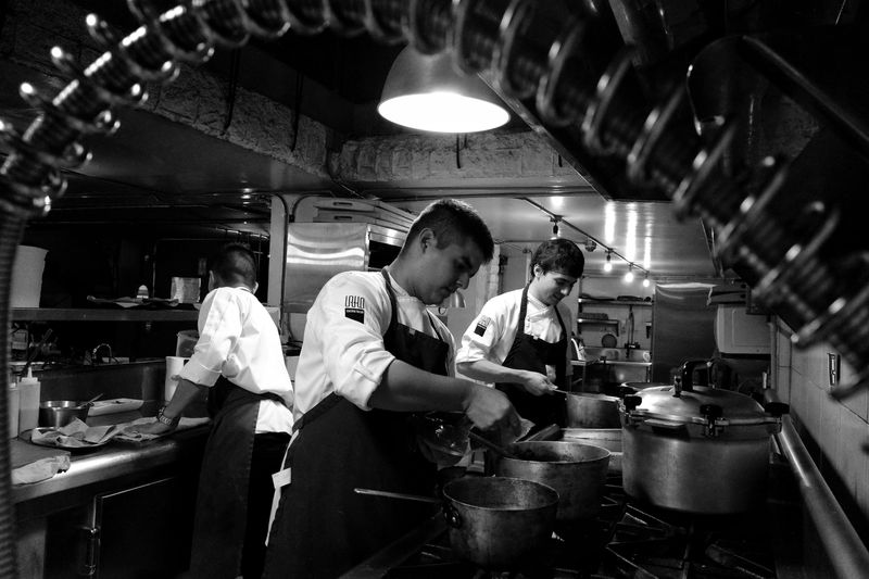 Chuys dedicated kitchen team preparing meals