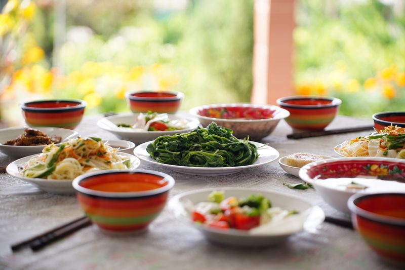 Chuys fresh salad bowl with seasonal vegetables